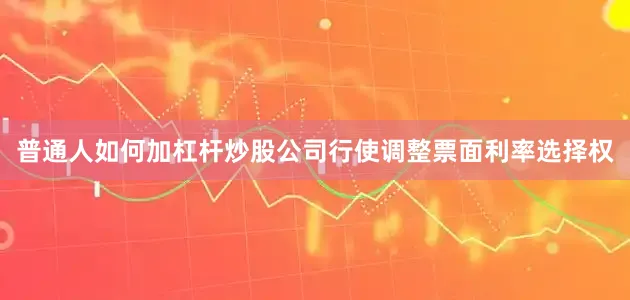 普通人如何加杠杆炒股公司行使调整票面利率选择权
